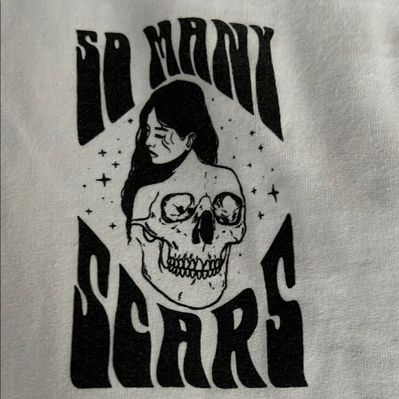 White Graphic Hoodie- Free gift with purchase! - Picture 2 of 9